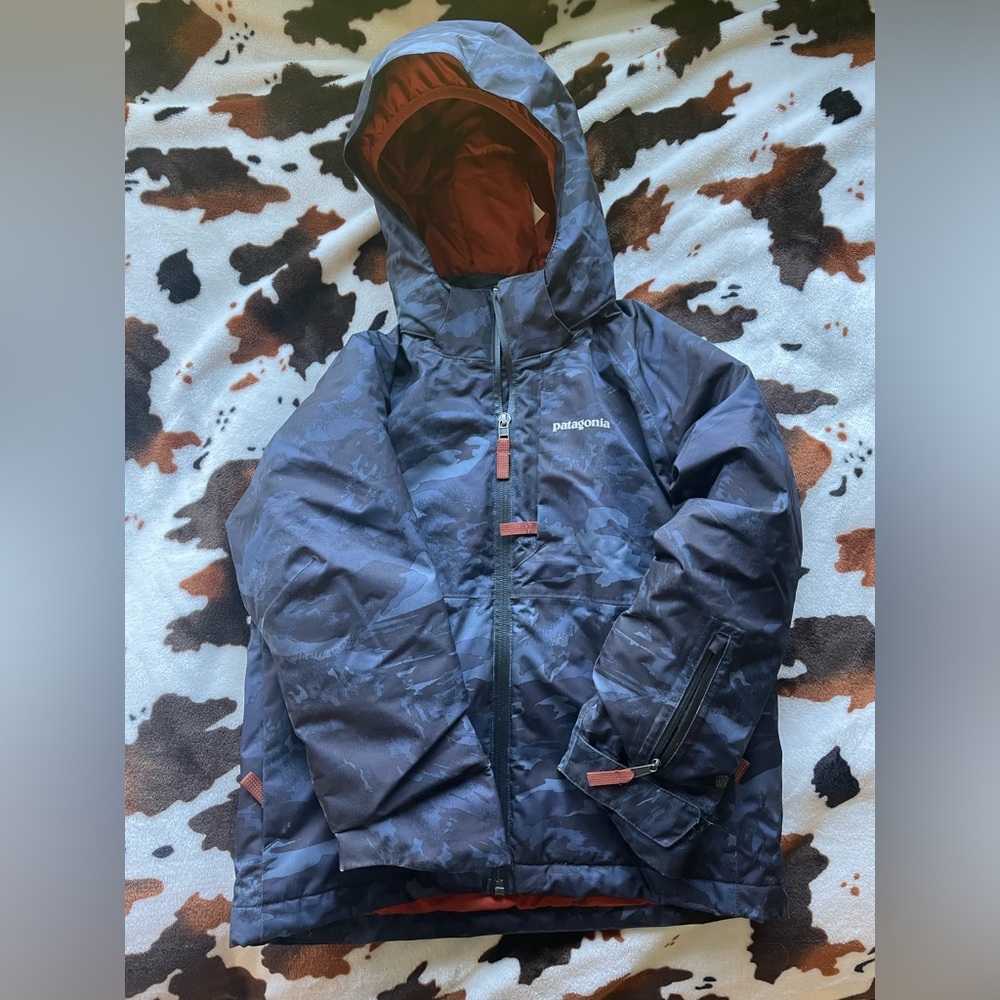 Boys Patagonia Coat - Camo/Orange